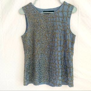 🖤 All Saints Hand Embellished Sleeveless Top